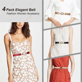 img 1 attached to Stretchy Skinny Dresses: Chic Women's Accessories and Belts Collection