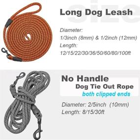 img 1 attached to Mycicy Long Rope Leash: The Ultimate Training And Tie-Out Solution For Dogs Of All Sizes