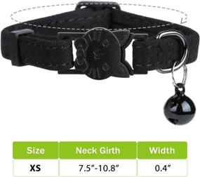 img 1 attached to 🐱 Faleela Soft Microfiber Leather Cat Collar: Adjustable, Breakaway Design with Bell for Cats and Puppies - Perfect for Both Girls and Boys