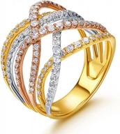 stunning natural diamond women's wedding band ring in rose, white & yellow gold logo