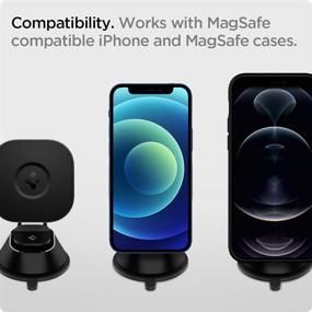 img 3 attached to Spigen OneTap Pro: Ultimate Magsafe Fast Wireless Car Charger Mount (Magnetically Levitate & Fast Charge iPhone 13,12 Models, Including Max)