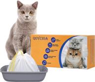 🐾 large heavy-duty cat litter box liners bags - qoycioa 0.2in 19.69 mils with drawstring, ultra thick & tear resistant, ideal for most size litter boxes, jumbo durable waste bags for pets logo