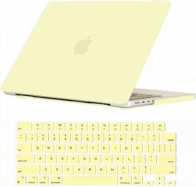 img 4 attached to Hard Shell Laptop Cover For 16-Inch MacBook Pro New Model A2485 A2780 M2 M1 Pro/Max With Keyboard Skin - Se7Enline Mellow Yellow Compatible With 2023 2022 2021 MacBook Pro 16 Inch Case