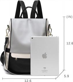 img 2 attached to Women Backpack Purse PU Leather Anti-Theft Shoulder Bag Fashion Ladies Satchel Bags CHERUTY