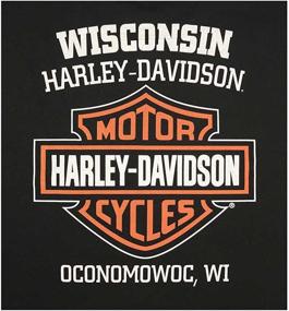 img 1 attached to Harley Davidson Shield Pocket Sleeve T Shirt Automotive Enthusiast Merchandise