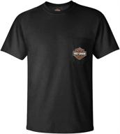 harley davidson shield pocket sleeve t shirt automotive enthusiast merchandise logo