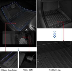 img 3 attached to 🏆 Premium Avsty Floor Mats for Tesla Model 3 2017-2022 | Protective Liners for 1st & 2nd Row