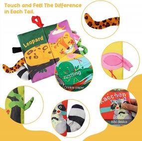 img 2 attached to Beiens Rainforest Tails Baby Book Toys: Touch, Feel, Crinkle For Infant & Toddler Development