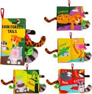 beiens rainforest tails baby book toys: touch, feel, crikle для развития младенцев и малышей логотип