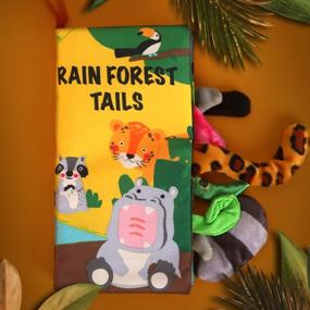img 3 attached to Beiens Rainforest Tails Baby Book Toys: Touch, Feel, Crikle для развития младенцев и малышей
