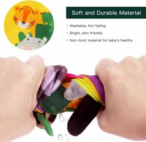 img 1 attached to Beiens Rainforest Tails Baby Book Toys: Touch, Feel, Crinkle For Infant & Toddler Development