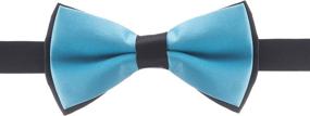 img 2 attached to Bowtie White With Black Trim Men's Accessories