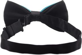 img 1 attached to Bowtie White With Black Trim Men's Accessories