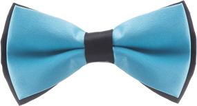 img 3 attached to Bowtie White With Black Trim Men's Accessories