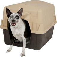 petmate aspen pet outdoor dog house: ideal shelter for medium-sized pets 25-50 lbs logo