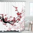 transform your bathroom with livilan's chic cherry blossom shower curtain set logo