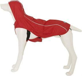 img 2 attached to PetsWorld 2XL Hooded Raincoat for Dogs - Red Waterproof Pet Raincoat with Back Reflective Strips