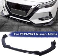 🚗 front bumper lip body kit spoiler for 7th generation nissan altima (2019-2021) - complete set in sleek black logo