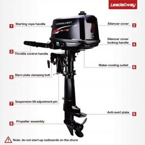 img 3 attached to High-Performance Water Cooled Outboard Motors For Fishing Boats By LEADALLWAY T6.0HP