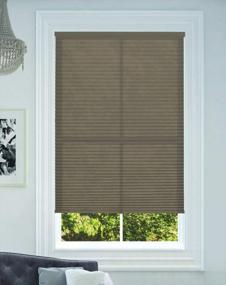 img 3 attached to BlindsAvenue Cellular Honeycomb Cordless Shade, 9/16" Single Cell, Light Filtering, Warm Cocoa, Size: 18" W X 48" H
