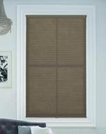 blindsavenue cellular honeycomb cordless shade, 9/16" single cell, light filtering, warm cocoa, size: 18" w x 48" h logo