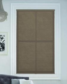img 4 attached to BlindsAvenue Cellular Honeycomb Cordless Shade, 9/16" Single Cell, Light Filtering, Warm Cocoa, Size: 18" W X 48" H