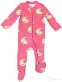img 4 attached to 👶 Organic Cotton Baby Pajamas Sleep 'N Play Footed Sleeper Mitten Cuffs Non-slip Footie One-Piece Onesie - for Boys and Girls