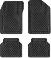 🚗 black baselayer cut-to-fit ™ 4-piece car mat set - waterproof all-weather mats for most vehicles - made in usa logo