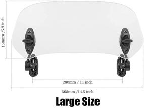 img 2 attached to 🏍️ DAWEE 14.5 inch Motorcycle Wind Deflector - Adjustable Windshield Extension for Added Protection and Comfort