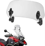 🏍️ dawee 14.5 inch motorcycle wind deflector - adjustable windshield extension for added protection and comfort логотип