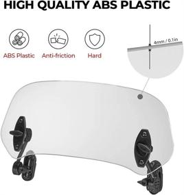 img 3 attached to 🏍️ DAWEE 14.5 inch Motorcycle Wind Deflector - Adjustable Windshield Extension for Added Protection and Comfort