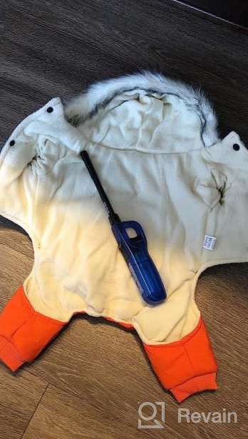 img 1 attached to Dog Winter Warm Jacket Coat Hooded Jumpsuit Snowsuit Waterproof Pet Clothes XXL Grey review by Tom Plowman