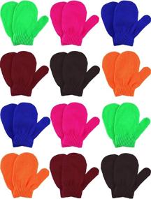 img 4 attached to Boao Stretch Mittens Halloween Supplies Girls' Accessories ~ Cold Weather