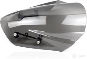 img 1 attached to 🛡️ MT09 FZ09 Windshield Windscreen Deflector with Mounting Bracket - ABS Plastic Smoke Gray - Yamaha 2013-2016 MT 09 MT-09 FZ-09 2014 2015