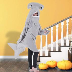 img 3 attached to Женская акула-молот Хэллоуин косплей костюм, взрослый один размер серый