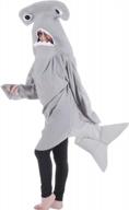 women's hammerhead shark halloween cosplay costume, adult one size grey logo