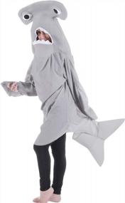 img 4 attached to Женская акула-молот Хэллоуин косплей костюм, взрослый один размер серый