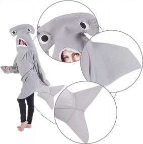 img 1 attached to Женская акула-молот Хэллоуин косплей костюм, взрослый один размер серый