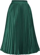 👗 waist elastic pleated length kk659 3: chic and stylish women's skirts logo