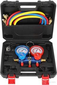 img 3 attached to 🔧 Flexzion Manifold Gauges Set: R410a R22 R404a - AC Repair Diagnostic Charging Tool Kit with 3 x 5ft Hoses, Brass Couplers - Ideal for Air Refrigerant Service and HVAC Freon Vacuum