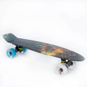 img 3 attached to Cruiser Skateboard for Girls Kids Ages 6-12, Complete 22 Inch Mini Standard Skateboard