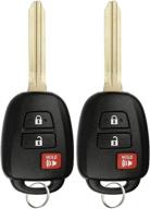 🔑 enhanced keyless entry remote fob and uncut car key set for 2014-2019 toyota rav4 prius c hyq12bdm (pack of 2) логотип