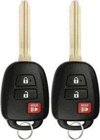 img 4 attached to 🔑 Enhanced Keyless Entry Remote Fob and Uncut Car Key Set for 2014-2019 Toyota Rav4 Prius C HYQ12BDM (Pack of 2)