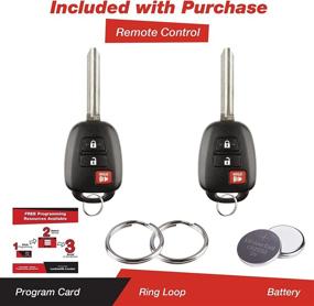 img 3 attached to 🔑 Enhanced Keyless Entry Remote Fob and Uncut Car Key Set for 2014-2019 Toyota Rav4 Prius C HYQ12BDM (Pack of 2)