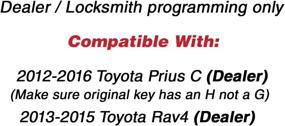 img 1 attached to 🔑 Enhanced Keyless Entry Remote Fob and Uncut Car Key Set for 2014-2019 Toyota Rav4 Prius C HYQ12BDM (Pack of 2)