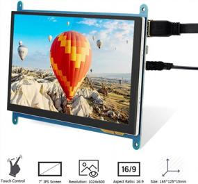 img 3 attached to 👆 ELECROW 7-inch Raspberry Display with 1024x600 Resolution, Touchscreen, Portable, HDMI and HD Support (Product Code: 6453681)