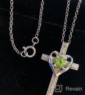 img 1 attached to Teen's or Women's Heart Gem Cross Pendant Necklace in Sterling Silver review by Victoria Bryant