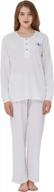 stay warm and comfy with keyocean women's cotton pajama sets for fall/winter nights logo