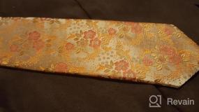 img 3 attached to Elfeves Small Floral Jacquard Men'S Tie Cravat - Luxurious Neckwear For Weddings And Special Occasions