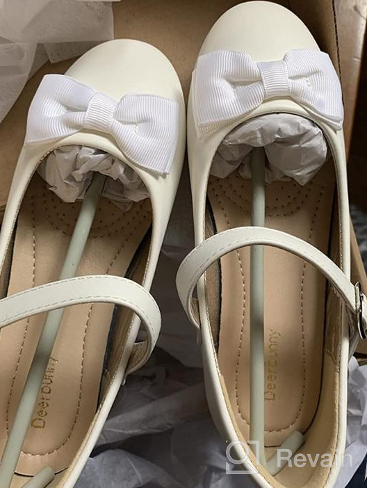 img 1 attached to DeerBunny Girls Ballet Flats Shoes - Perfect for Wedding, Princess Dress and Mary Jane Attire - Sizes for Toddlers, Little Kids, and Big Kids review by Tina Hall